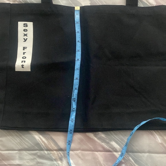 Black sexy back sexy front canvas tote about 13 x 20 See all pics description - Picture 6 of 7